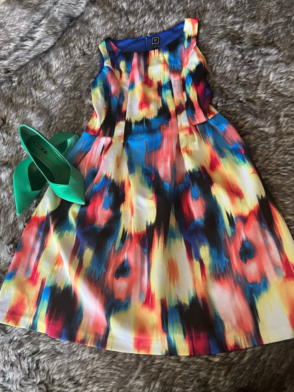 RMLL Womens Size 10 Sleeveless Fit & Flare Knee Length Dress